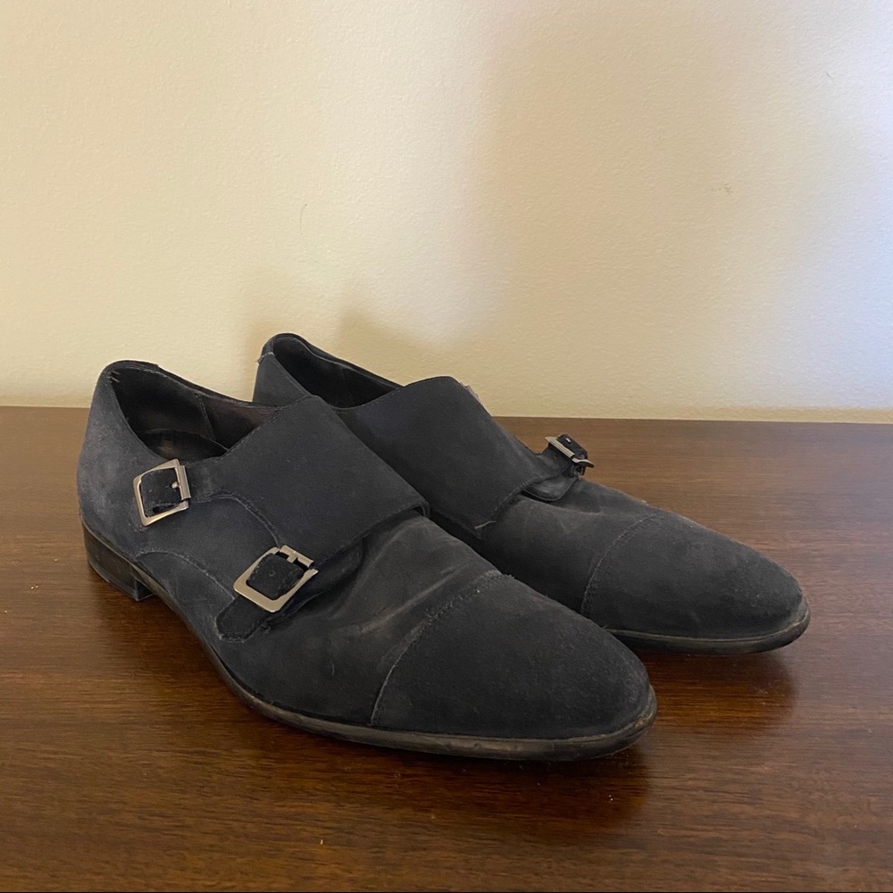 Calibrate Blue suede Monk strap Shoes